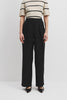 Country Road Organically Grown Black Linen Tuck Front Pant - Size 6
