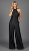 Cue Black Satin Acetate Halter Jumpsuit - Size 6