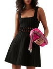 Aje Diamond Cut Out Black Knit Dress - Size L