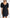 Cue Black Viscose Blend Puff Sleeve Mini Dress - Size 6