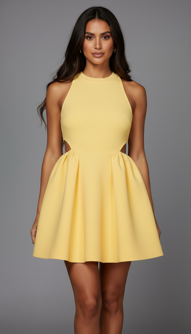 Sheike Sardinia Mini Dress Mango - Size 10
